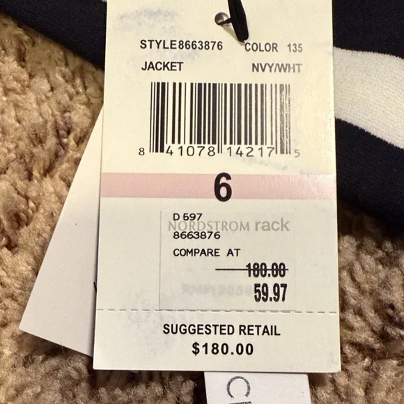 Amanda & Chelsea Navy and White Striped Blazer - Picture 9 of 11